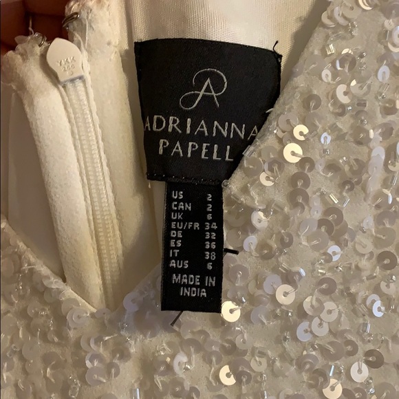 Adrianna Papell white beaded and sequined dress - Picture 3 of 3